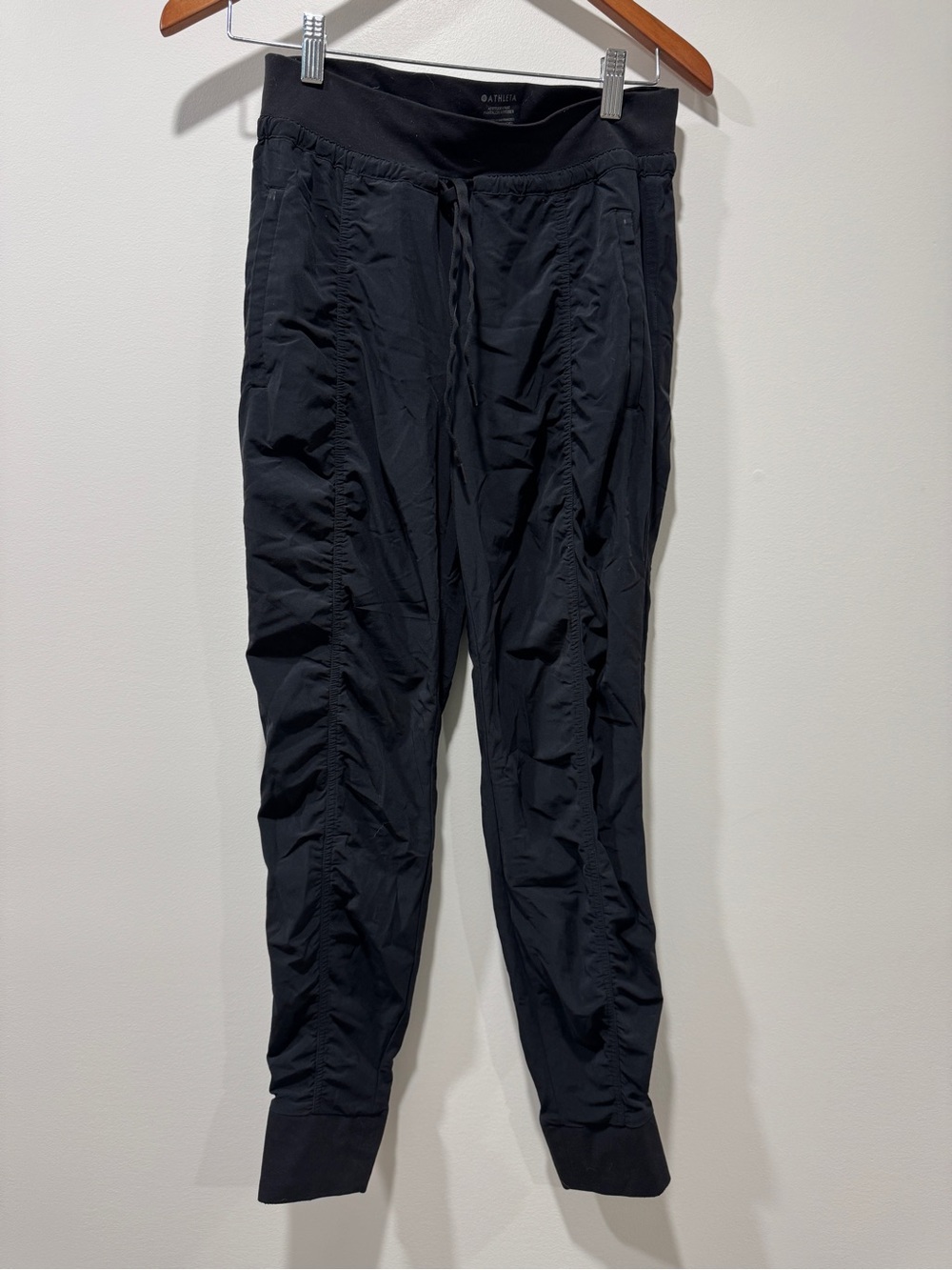 Athleta Attitude II Pant Black Ruched Jogger Pants